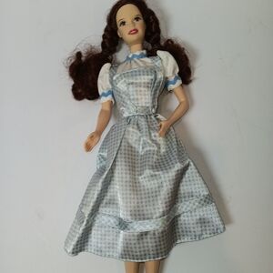 Mattel Wizard Of Oz Dorothy Doll with Blue and White Dress